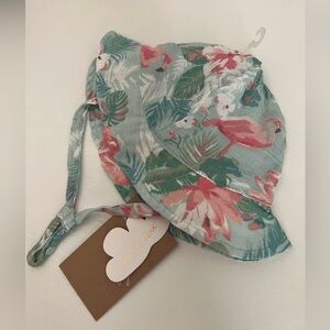 Angel Dear Flamingo Wide Brim Sunhat 0-6M